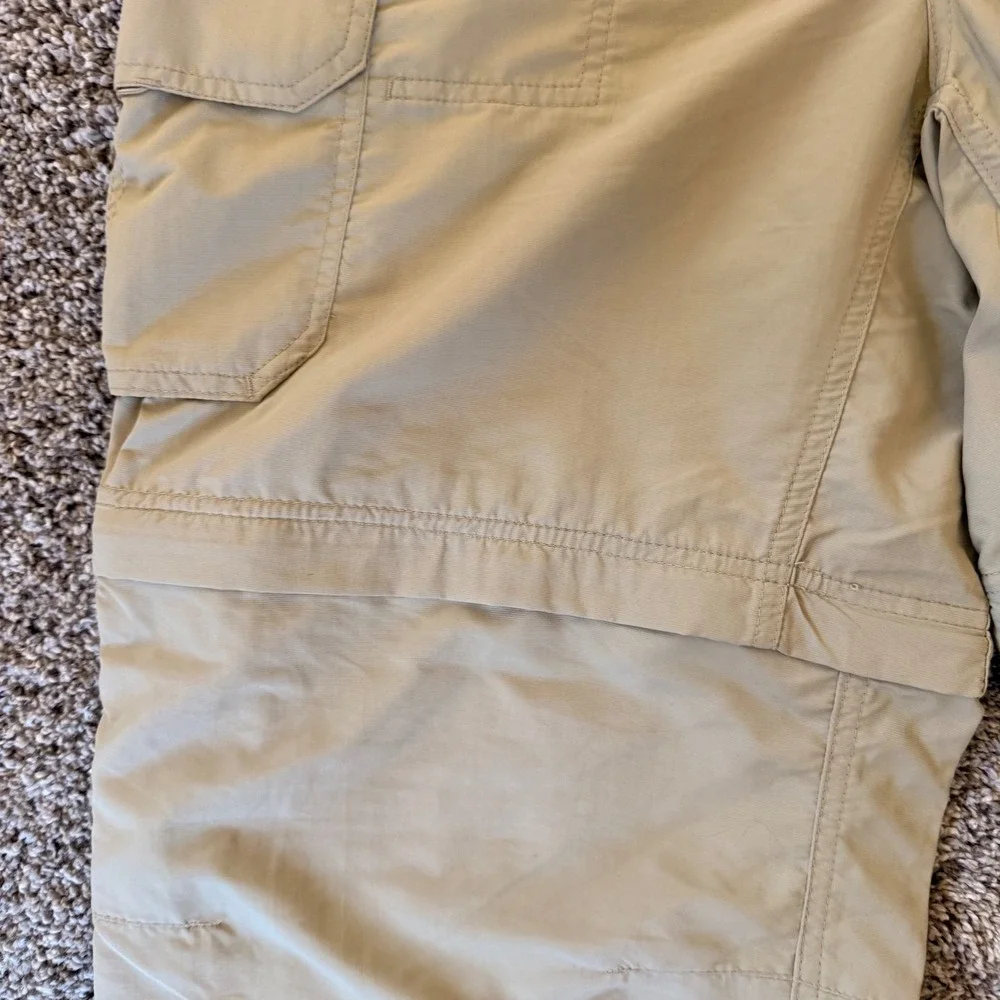 NWT REI Sahara Convertible‎ Pants Womens 10 Petite Tan Zip Off Cargo Hiking Belt